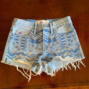 Hollister Tribal Embellished Shorts